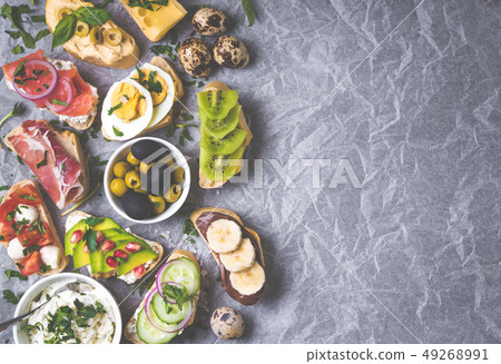 Sandwiches set background Sandwiches set background 49268991