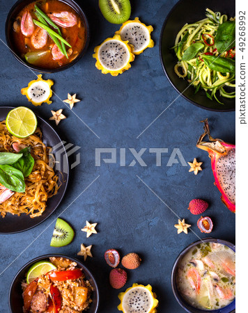 Thai food background Thai food background 49268992