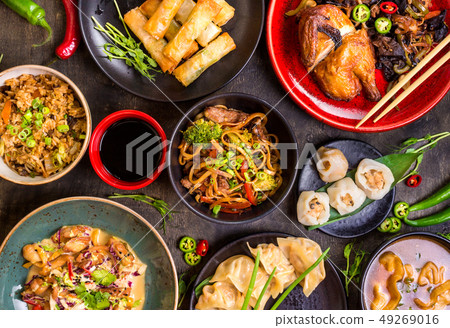 Chinese food blank background Chinese food blank background 49269016
