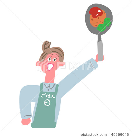 A woman in an apron - Stock Illustration [49269046] - PIXTA