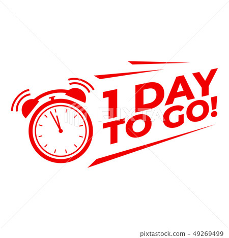 1 day to go with alarm clock, Sale promotion. 49269499