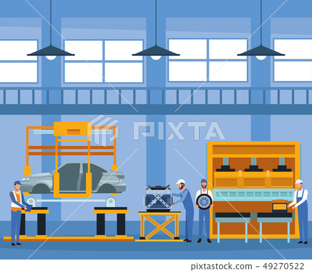Worker on car factory 49270522
