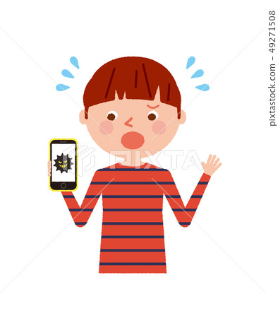 Smartphone child virus illustration vector Smartphone child virus illustration vector 49271508