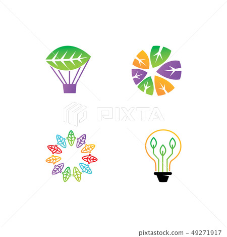 Leaf Logo Design Vector Template Set 49271917