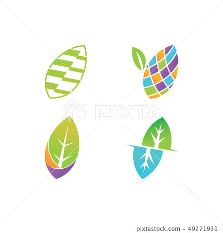 Leaf Logo Design Vector Template Set Leaf Logo Design Vector Template Set 49271931