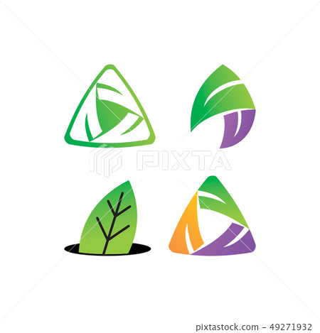 Leaf Logo Design Vector Template Set 49271932