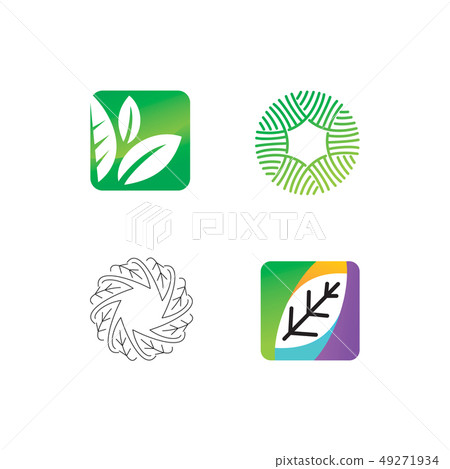 Leaf Logo Design Vector Template Set Leaf Logo Design Vector Template Set 49271934