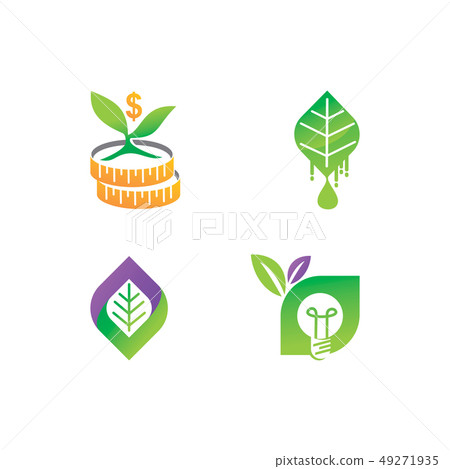 Leaf Logo Design Vector Template Set Leaf Logo Design Vector Template Set 49271935