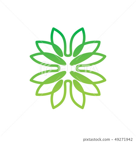 Leaf Logo Design Vector Template Set 49271942