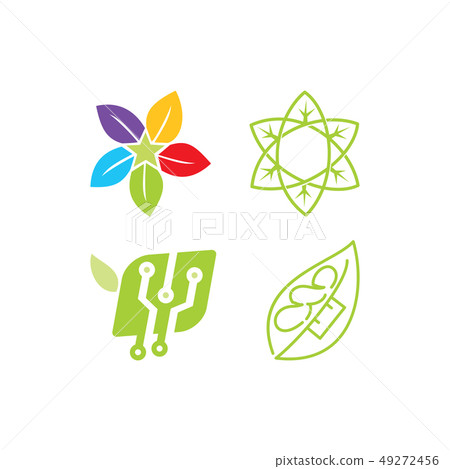Leaf Logo Design Vector Template Set 49272456