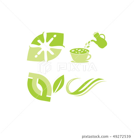 Leaf Logo Design Vector Template Set 49272539