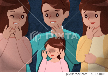 sad girl getting bullied 49274803