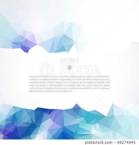 Blue triangle background banner brochure template 49274945