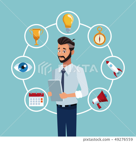 Businessman executive cartoon Businessman executive cartoon 49276559