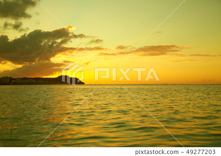 是關島的海灘,海灘的晚霞, 是關島的海灘,海灘的晚霞, 49277203