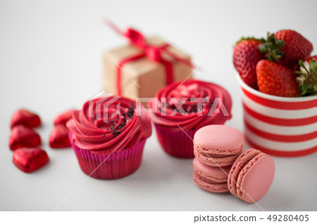 close up of red sweets for valentines day close up of red sweets for valentines day 49280405