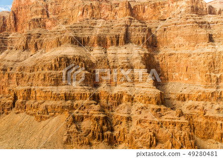 aerial view of grand canyon cliffs from helicopter aerial view of grand canyon cliffs from helicopter 49280481