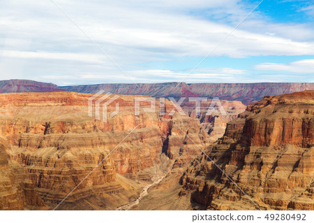 aerial view of grand canyon from helicopter 49280492