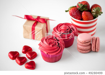 close up of red sweets for valentines day close up of red sweets for valentines day 49280499