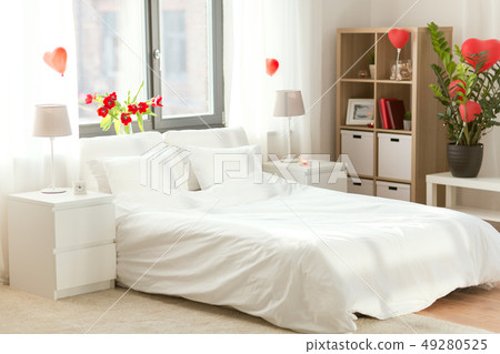 cozy bedroom decorated for valentines day cozy bedroom decorated for valentines day 49280525