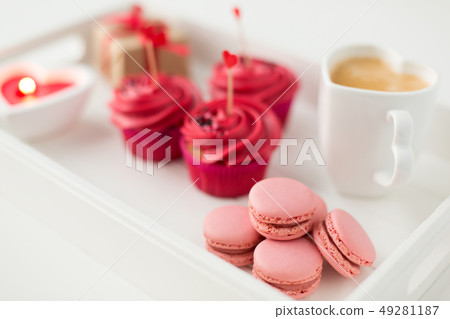 close up of red sweets for valentines day 49281187