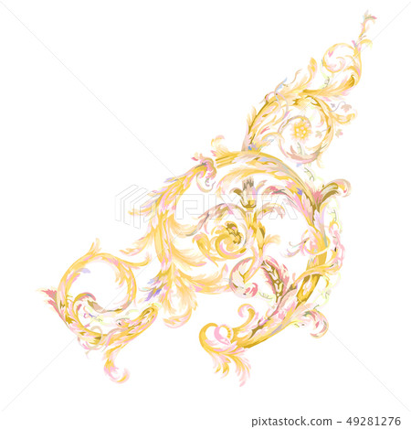 Abstract paisley element 49281276