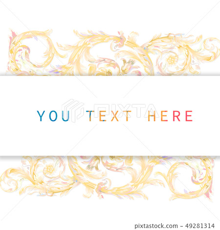 Abstract paisley element 49281314