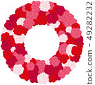 Carnation wreath flower 49282232