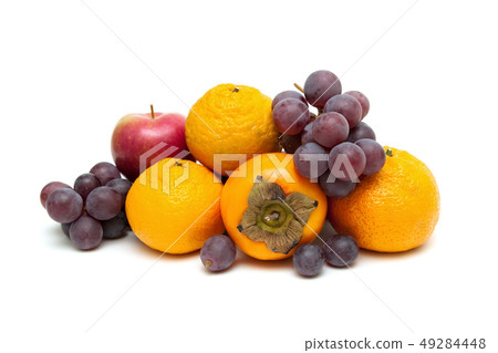 Juicy ripe fruit isolated on white background Juicy ripe fruit isolated on white background 49284448