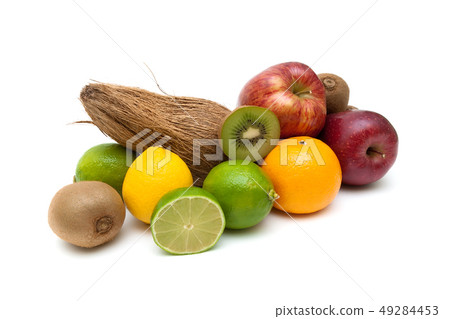 ripe fruit isolated on white background ripe fruit isolated on white background 49284453