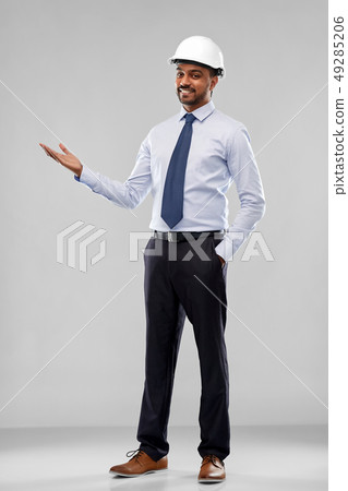indian architect or businessman in helmet indian architect or businessman in helmet 49285206