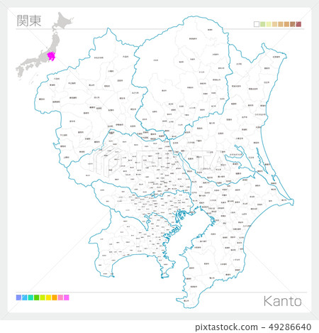 Map of Kanto, Kanto (white map style) 49286640