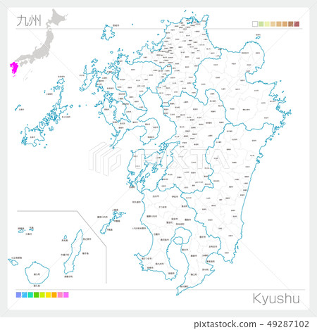 九州地圖·九州地圖(白色地圖樣式) 九州地圖·九州地圖(白色地圖樣式) 49287102