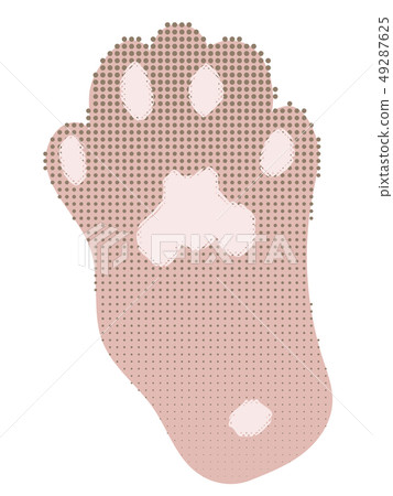 Pink cats paw 49287625