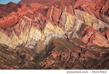 colorful mountains in Hornocal, Jujuy, Argentina 49287669