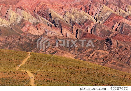 colorful mountains in Hornocal, Jujuy, Argentina 49287672