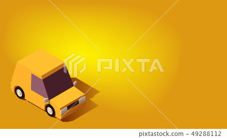 Yellow Personal Car. Transportation or Traveling Concept. 49288112