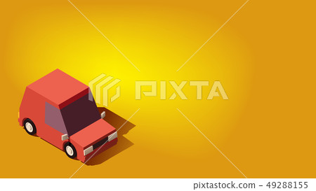 Red Personal Car. Transportation or Traveling Concept. Red Personal Car. Transportation or Traveling Concept. 49288155