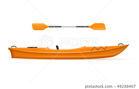 plastic kayak for fishing and tourism vector 49288407