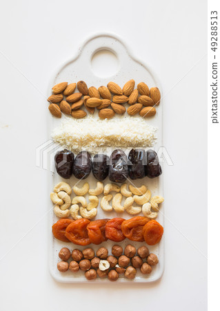 Ingredients for energy dates balls,nuts,dry fruits 49288513