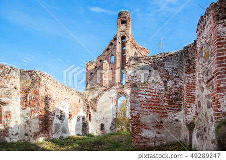 abandoned medieval church of saint barbara 49289247