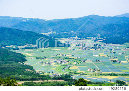Townscape of Tono seen from Takashimizu Observatory Townscape of Tono seen from Takashimizu Observatory 49289256