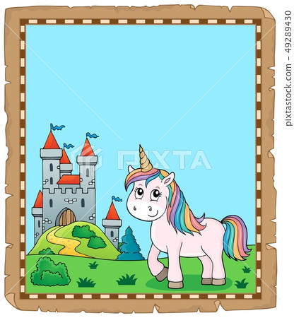Cute unicorn topic parchment 2 Cute unicorn topic parchment 2 49289430