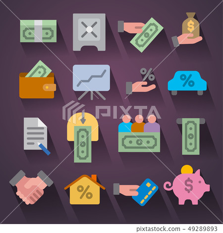 finances icon set 49289893