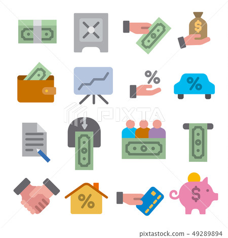 finances icon set finances icon set 49289894