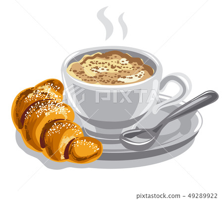 hot coffee with milk 49289922