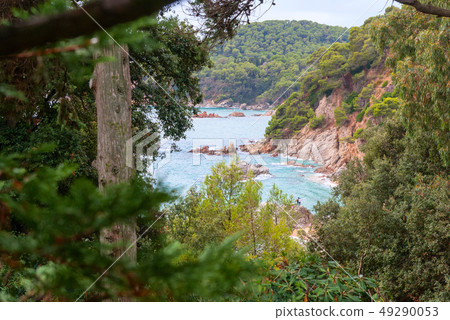 Sea view from Santa Clotilde gardens, Catalonia 49290053