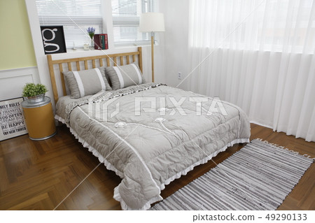 Bed and quilt, curtain Bed and quilt, curtain 49290133