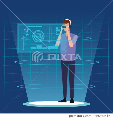 Virtual reality technology - Stock Illustration [49290516] - PIXTA