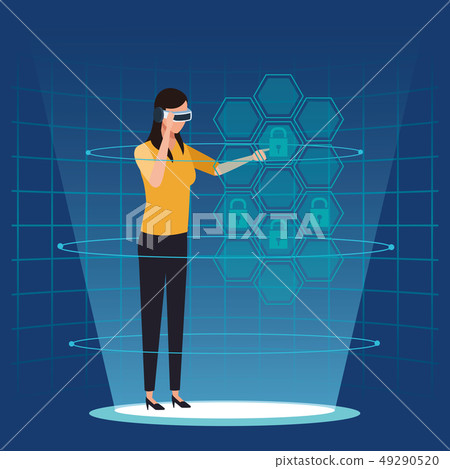 Virtual reality technology - Stock Illustration [49290520] - PIXTA